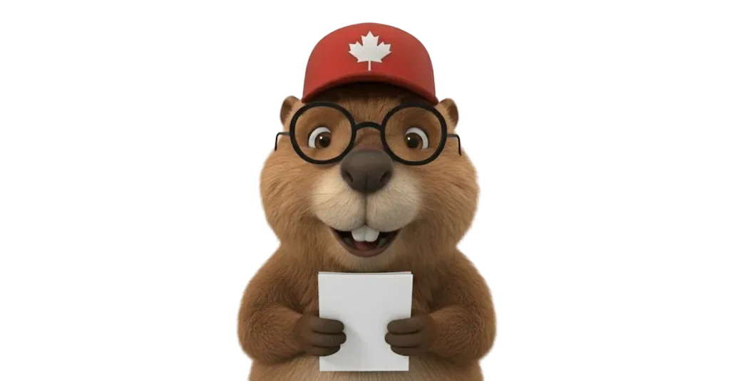 Beaver with glasses